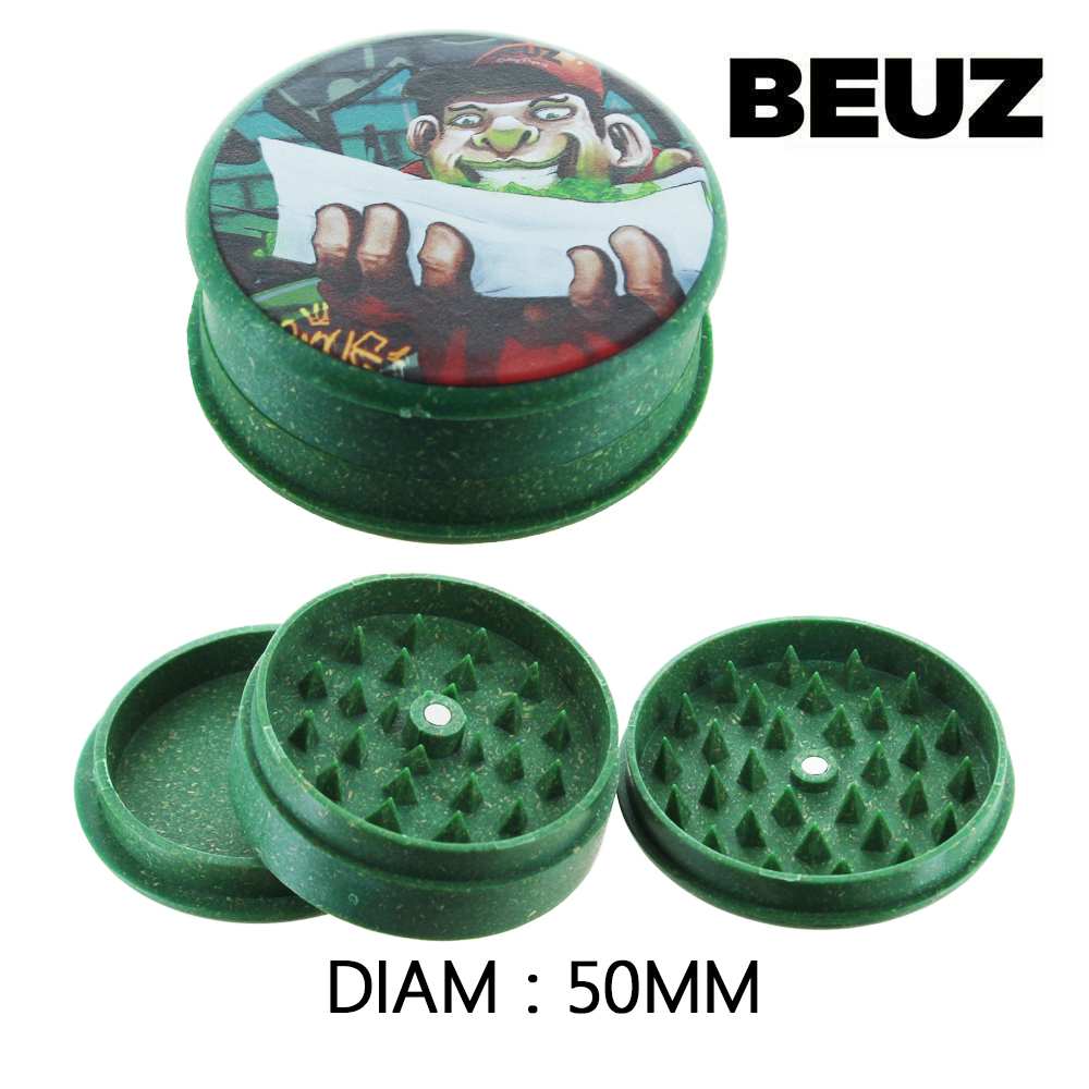 Boîte de 12 Grinders en chanvre biodégradable vert Rolling 50mm — vue 2
