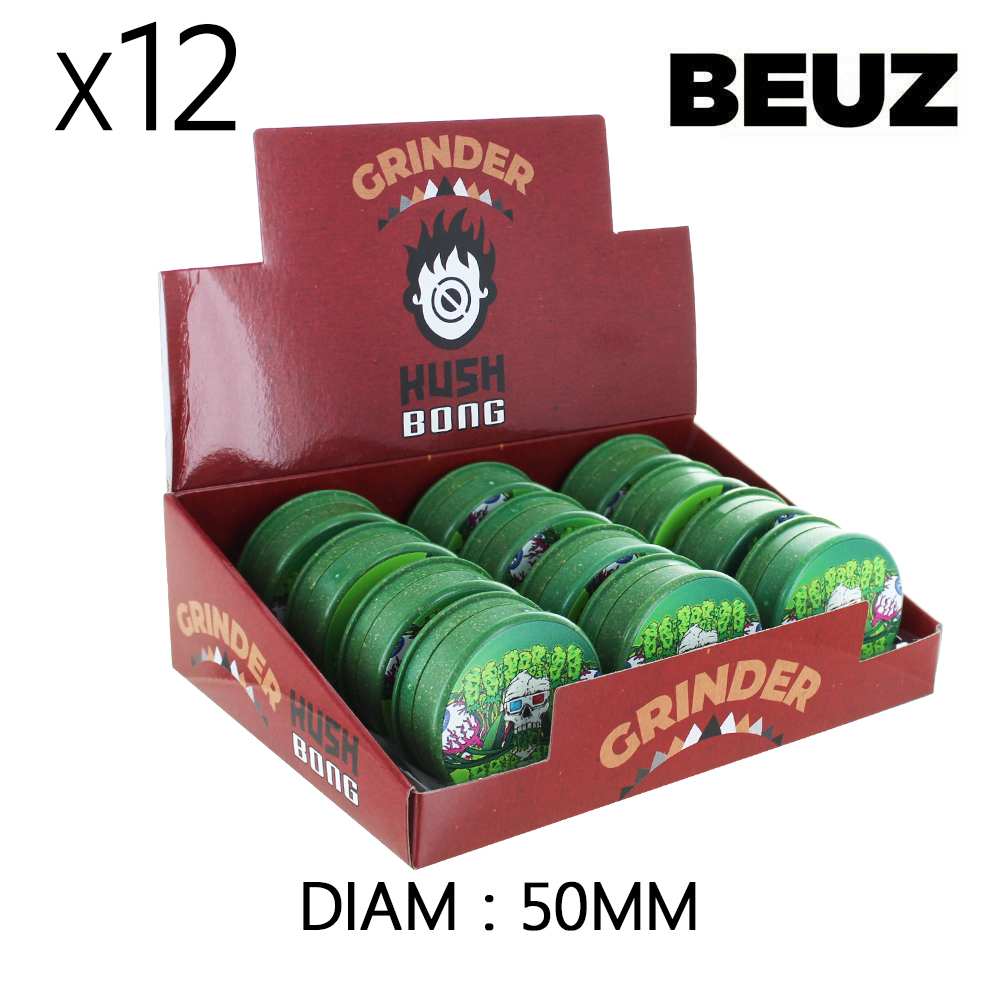 Boîte de 12 Grinders en chanvre Beuz Skeleton Vert — vue 3