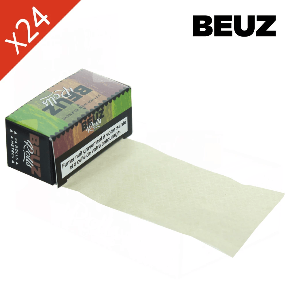 Boite de 24 Rouleaux de feuille Slim Brown Non Blanchi Beuz — vue 2