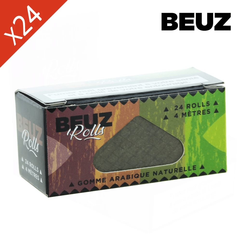 Boite de 24 Rouleaux de feuille Slim Brown Non Blanchi Beuz