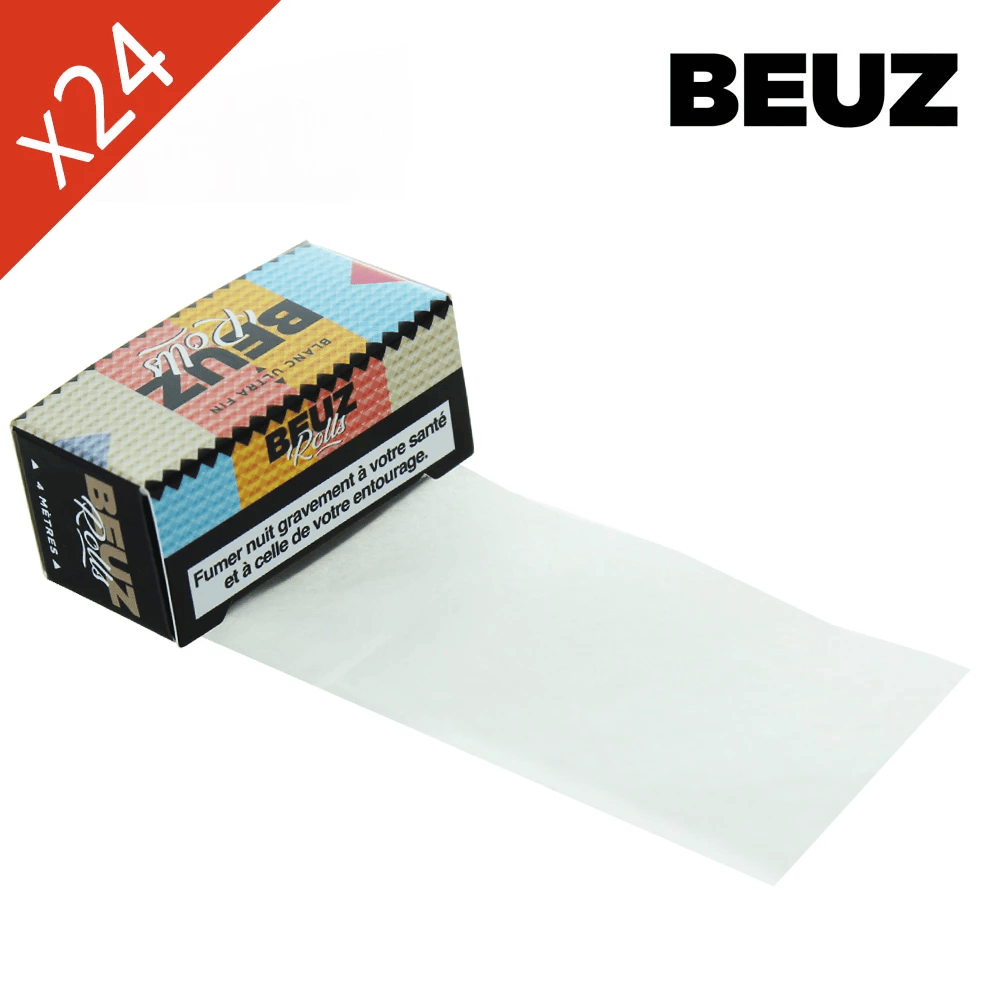 Boite de 24 Rouleaux de feuille Slim Blanc Ultra Fin Beuz — vue 2
