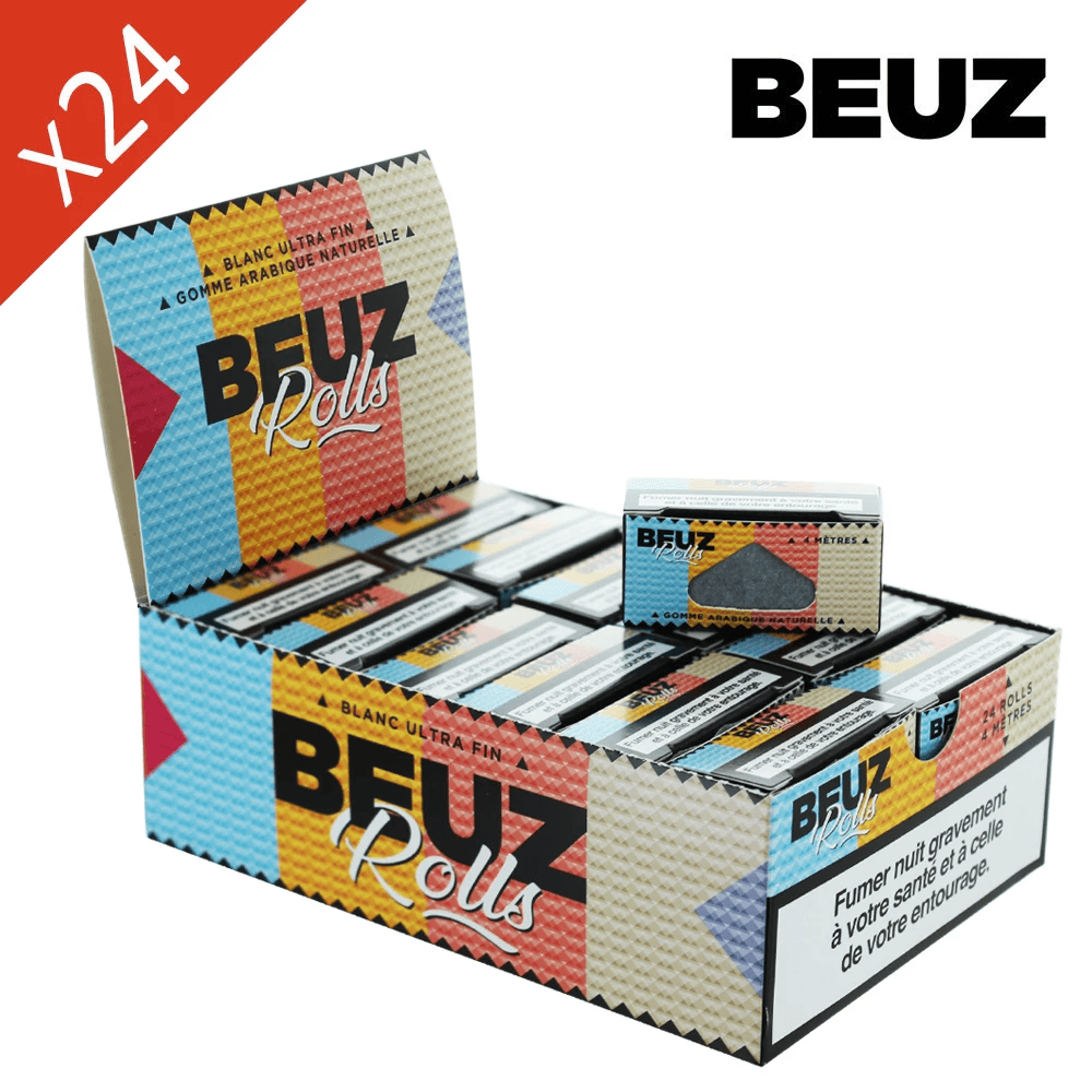 Boite de 24 Rouleaux de feuille Slim Blanc Ultra Fin Beuz — vue 3