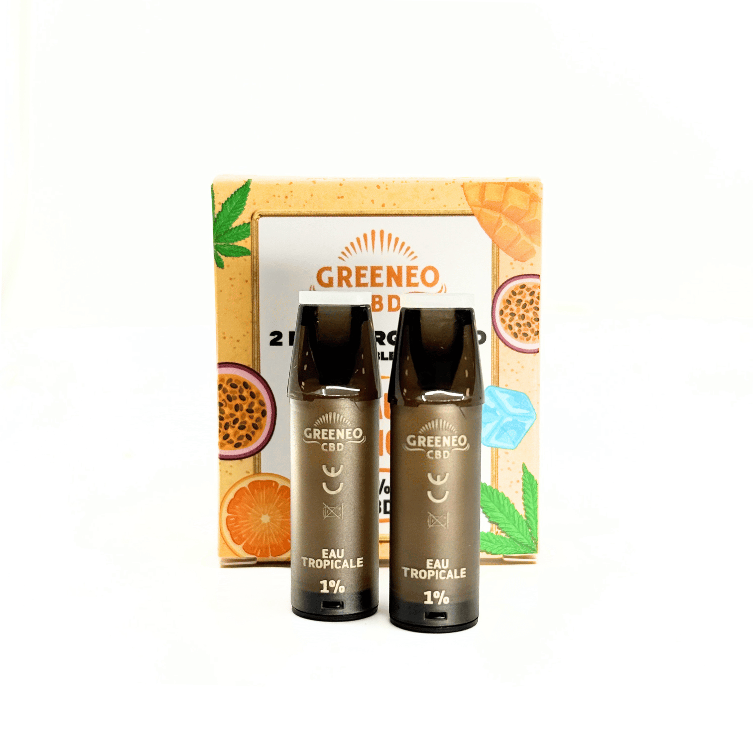 Cartouches CBD Eau Tropicale - 2 pcs