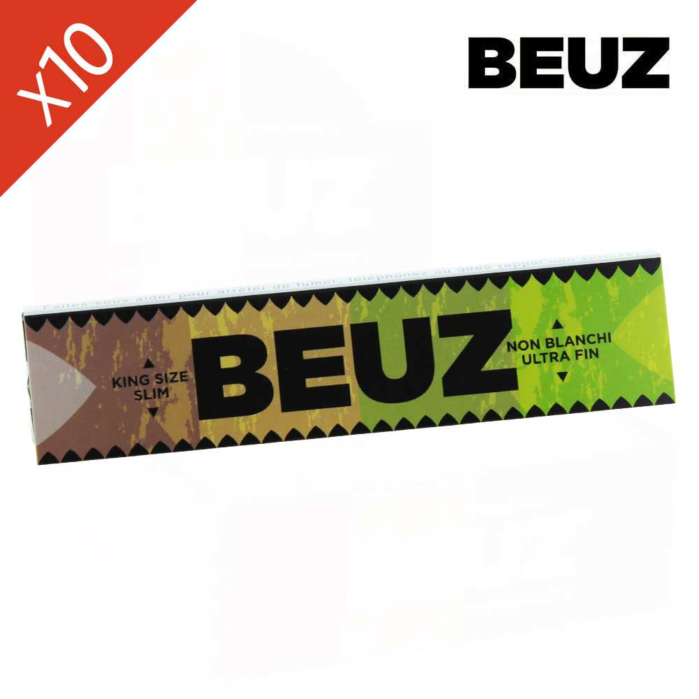 Lot de 10 Carnets Feuilles à Rouler Brown Slim Beuz