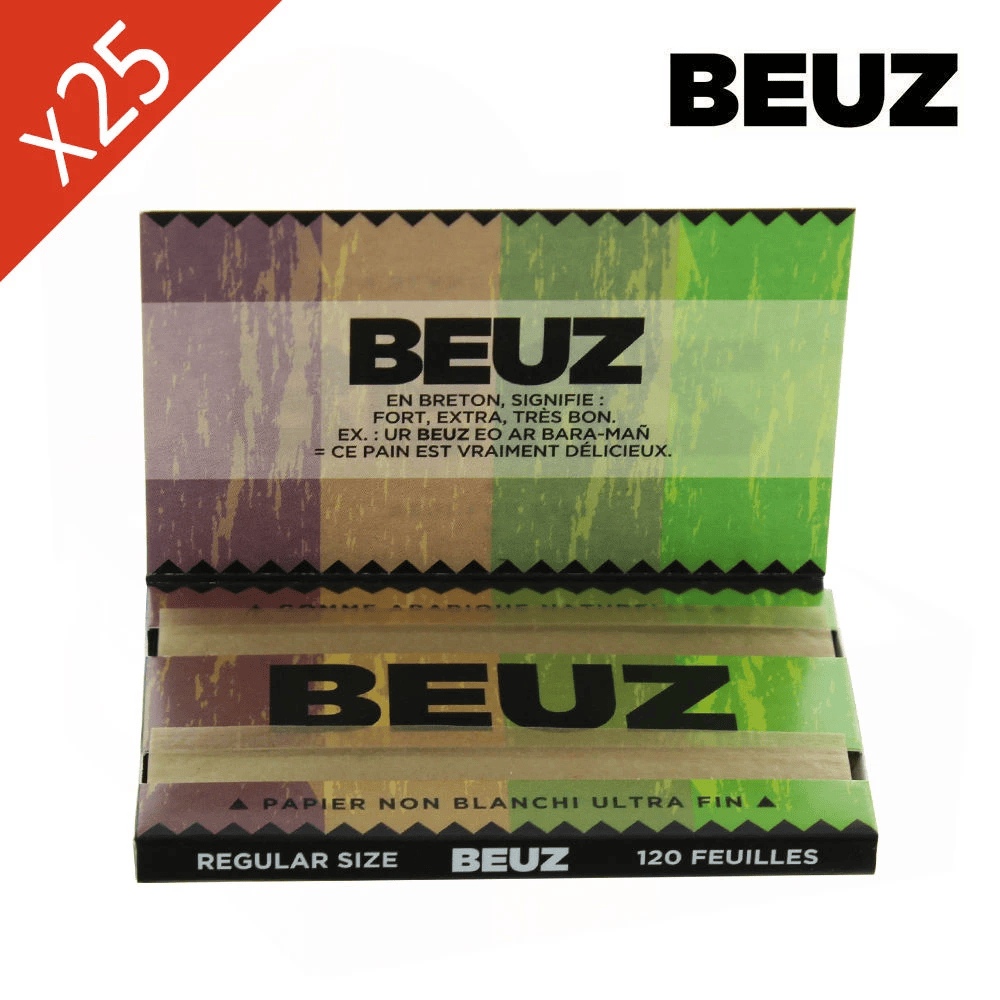 Boite de 25 Carnets Feuilles à rouler Beuz Brown Regular