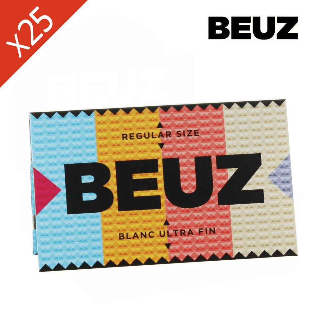 Boite de 25 Carnets Feuilles à rouler Beuz Blanc Regular