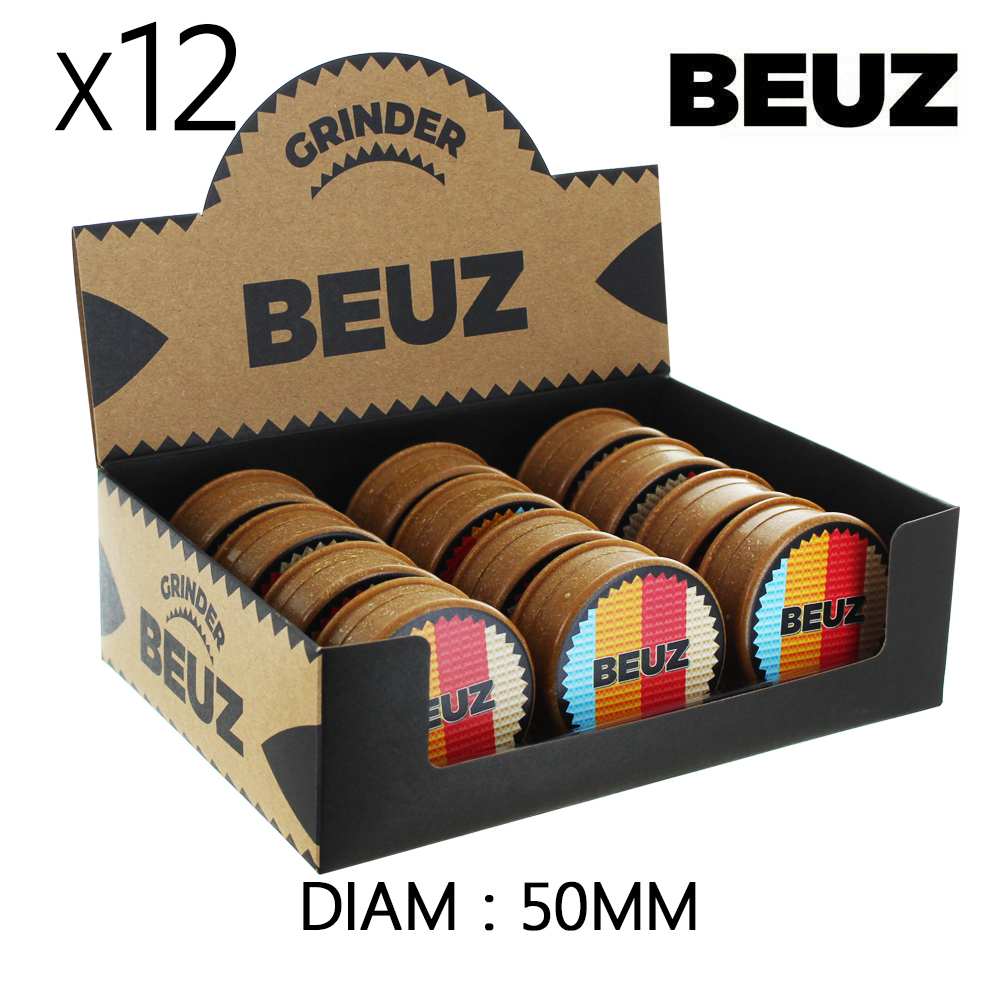 Boîte de 12 Grinders en chanvre 50 mm Beuz Organic — vue 3