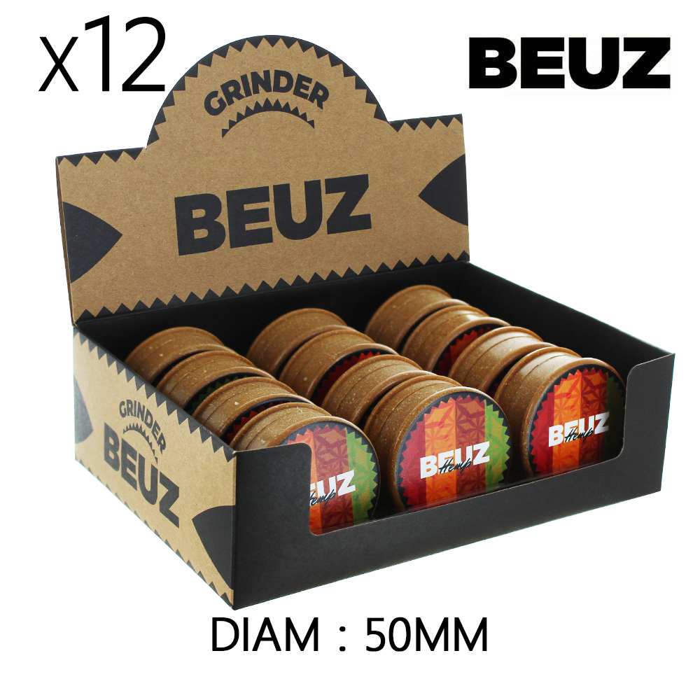 Boîte de 12 Grinders en chanvre 50 mm Beuz Hemp — vue 3