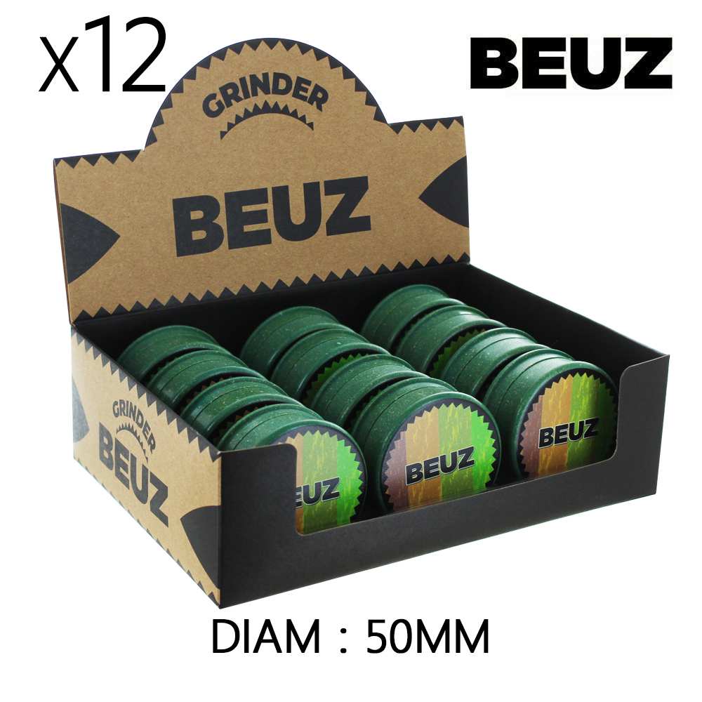 Boîte de 12 Grinders en chanvre 50 mm Beuz Green Organic — vue 3