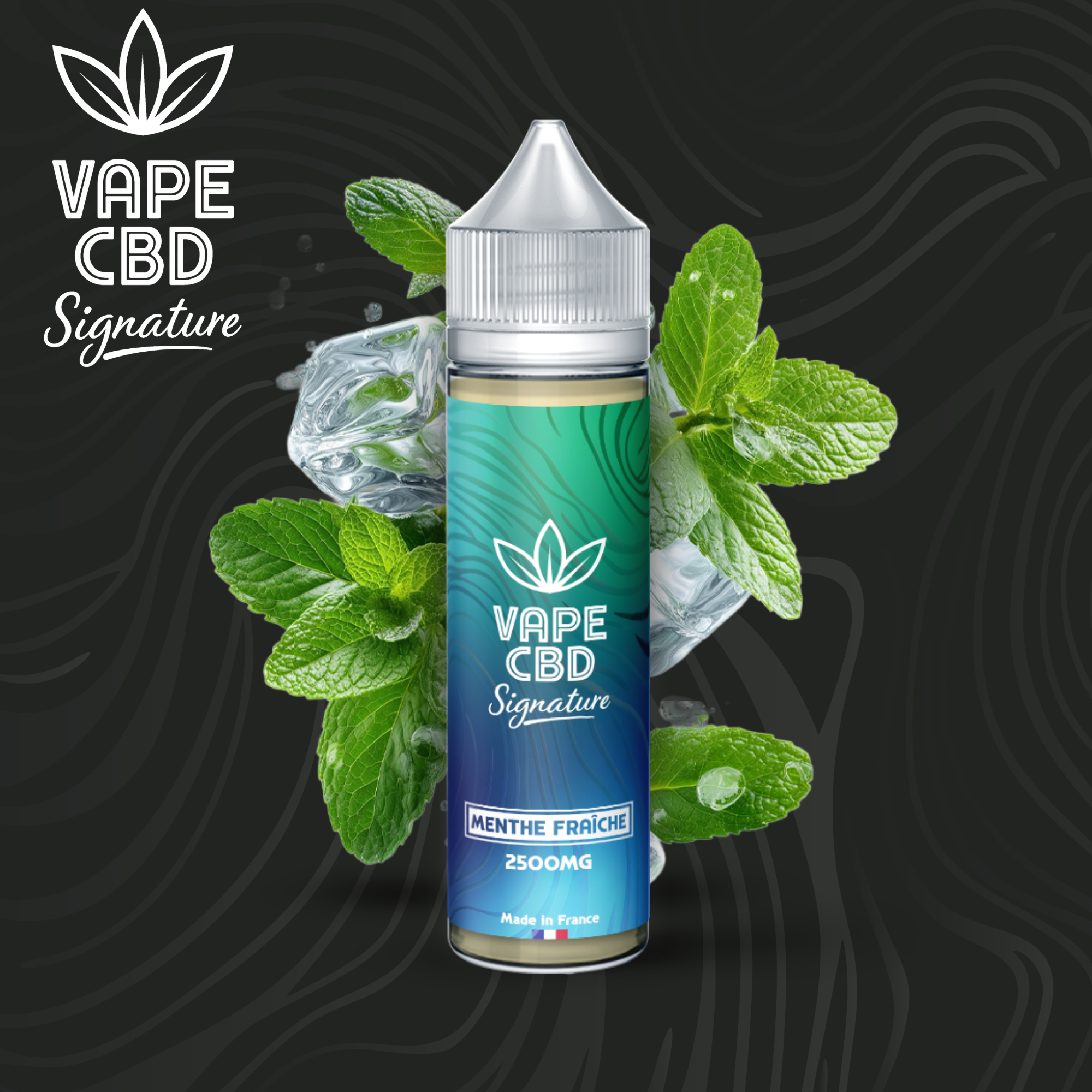 E-liquide CBD Menthe Fraîche Vape CBD Signature 50ml — vue 2