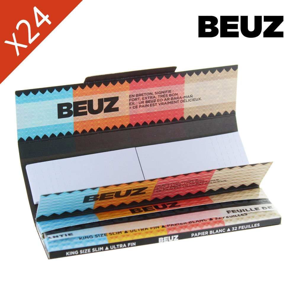 Boite de 24 carnets Beuz Blanc Slim King Size + Filtres — vue 2