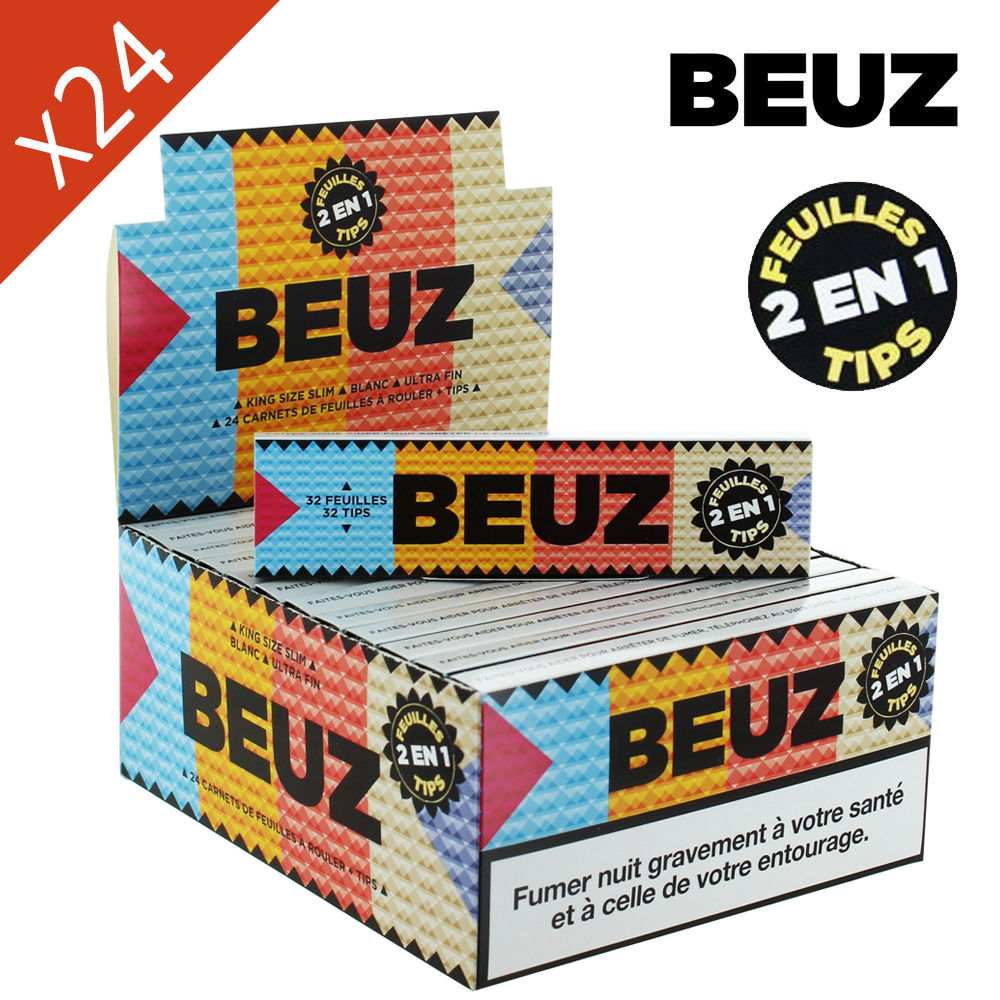 Boite de 24 carnets Beuz Blanc Slim King Size + Filtres — vue 4