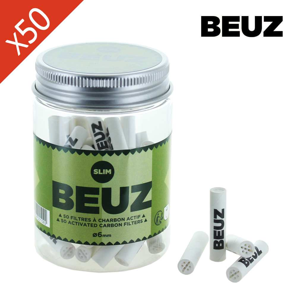 Boîte de 50 Filtres à Charbon Beuz Slim 6mm — vue 2