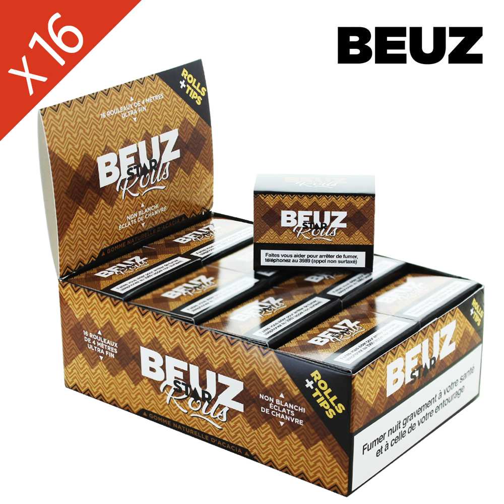 Boîte de 16 Rouleaux de Feuille à Rouler Slim Star + Filtres Beuz — vue 4